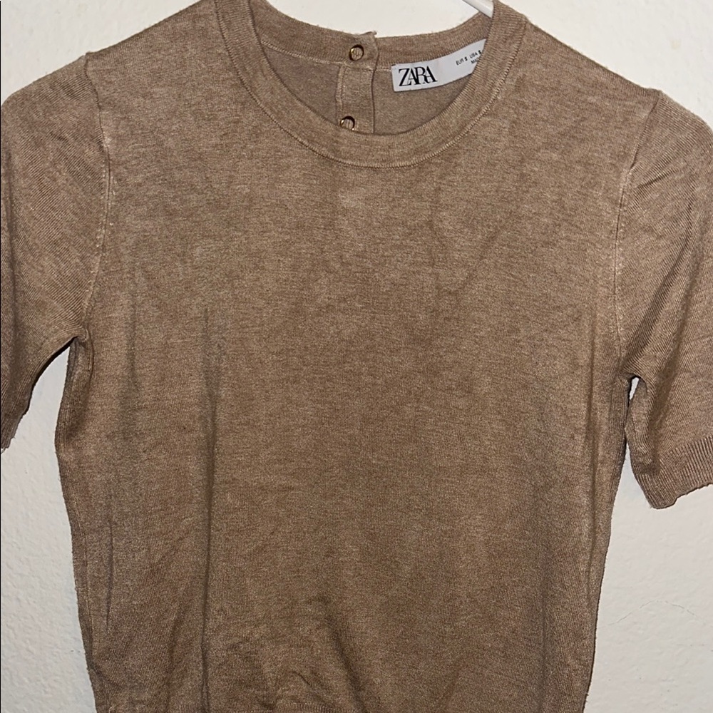Zara Men's Tan Shirt